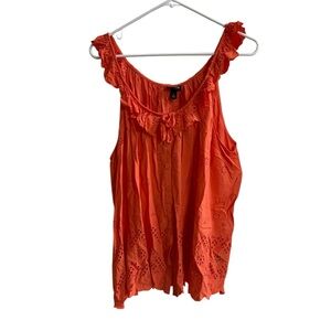 Torrid Women's Ruffled Orange Top 2X NWT